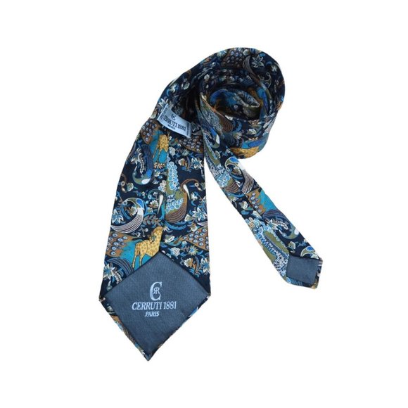 CERRUTI 1881 Multicolored Animals Silk Tie FRANCE 60"/ 3.7" EC - Picture 5 of 8